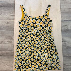 DVF Yellow and Black Floral Blouse